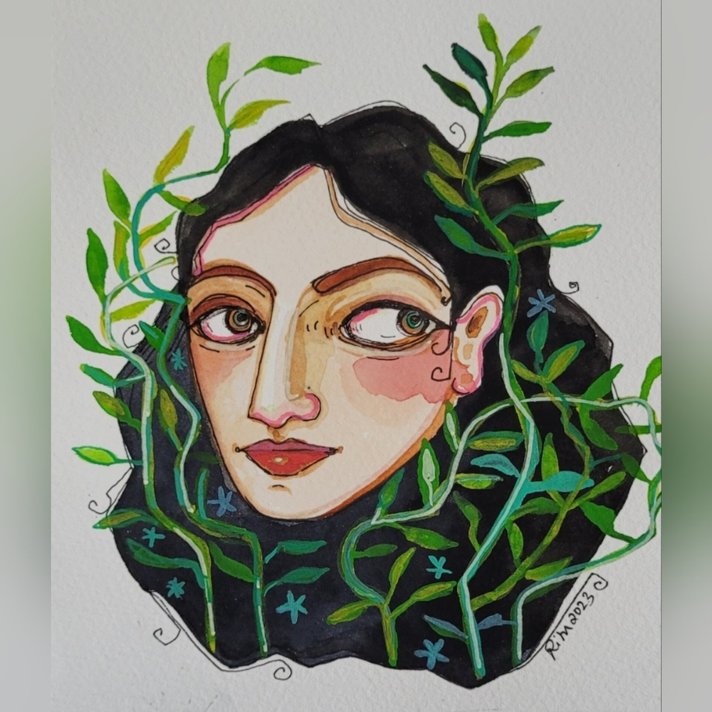 Artistic Portrait with Greenery "Wilderness Within"